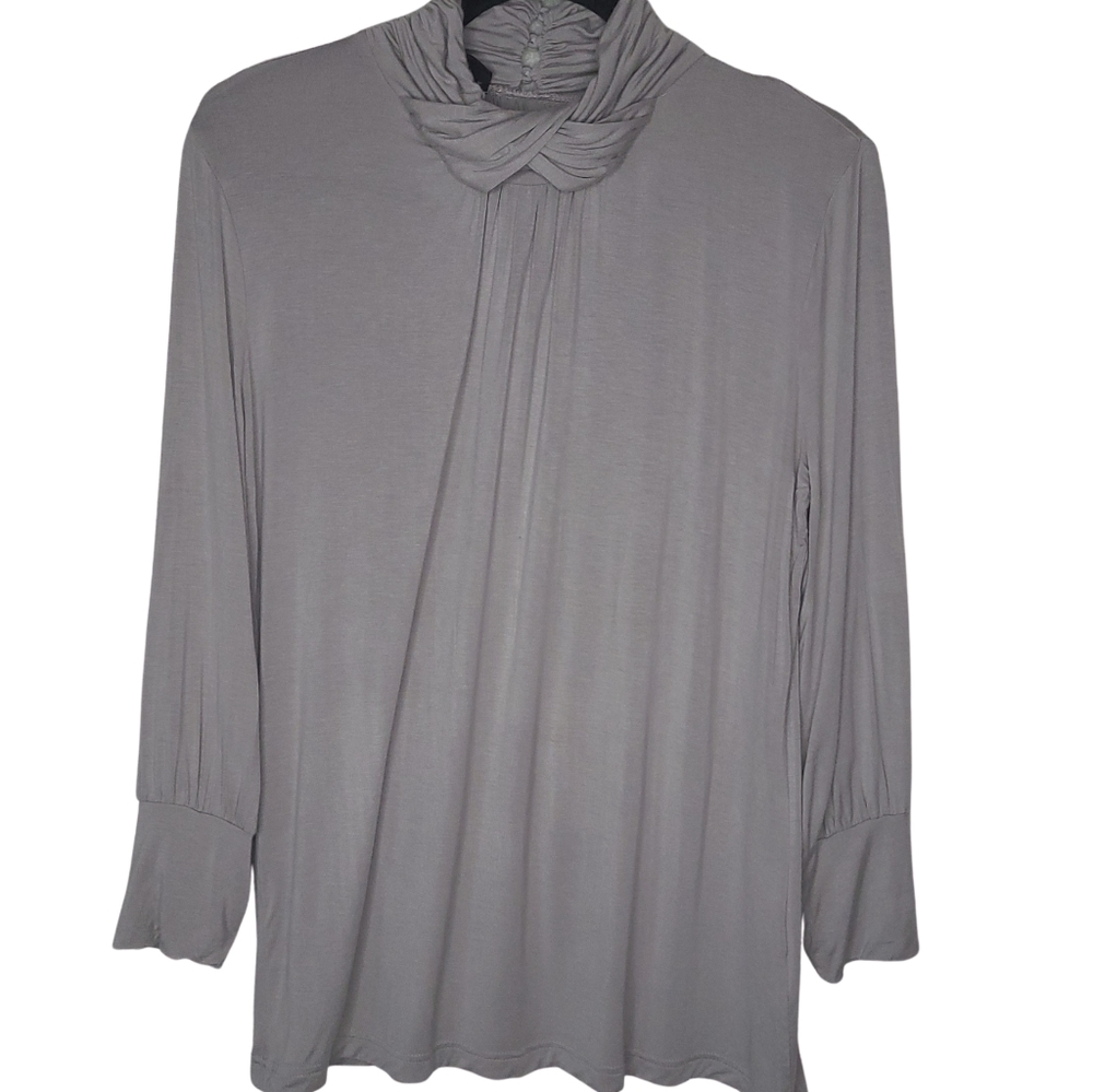 Apostrophe Stretch | Twist Neckline Sweater sz l
